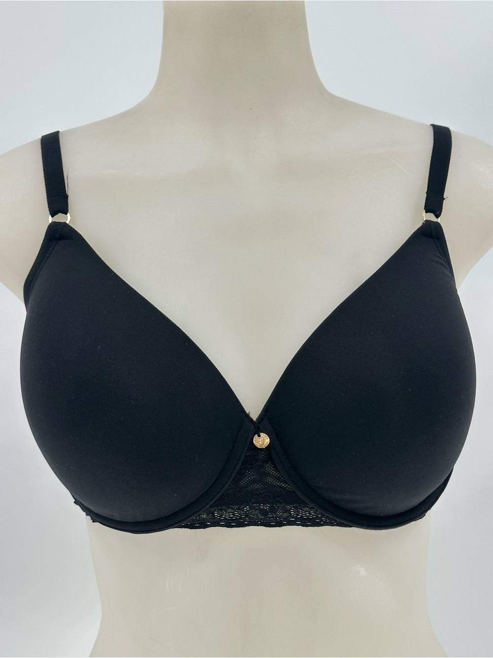 Natori Black Molded Underwire Bra with Lace Band